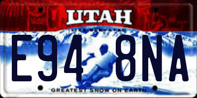 UT license plate E948NA