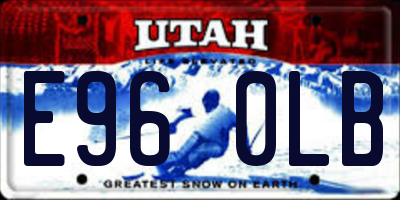 UT license plate E960LB