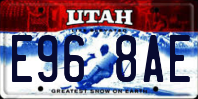 UT license plate E968AE