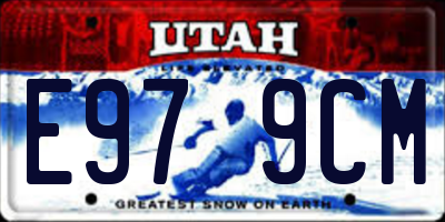UT license plate E979CM