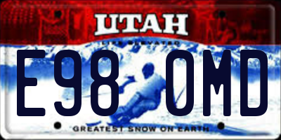 UT license plate E980MD