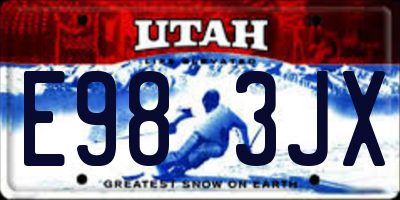 UT license plate E983JX