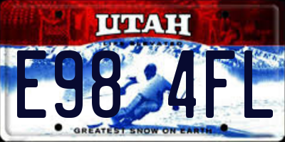 UT license plate E984FL