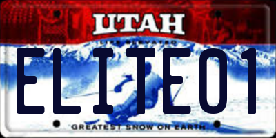 UT license plate ELITE01