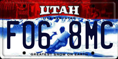 UT license plate F068MC