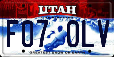 UT license plate F070LV