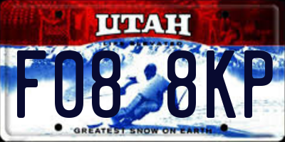 UT license plate F088KP