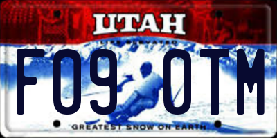 UT license plate F090TM