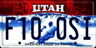 UT license plate F100SI
