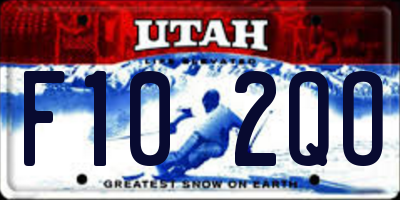 UT license plate F102QO
