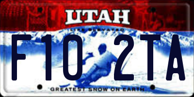 UT license plate F102TA
