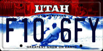 UT license plate F106FY