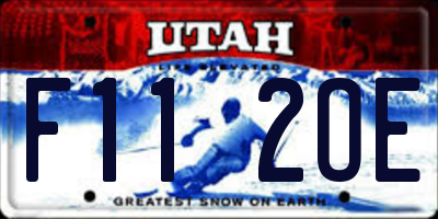 UT license plate F112OE
