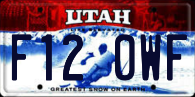 UT license plate F120WF