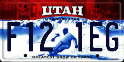 UT license plate F121EG