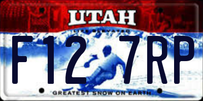 UT license plate F127RP