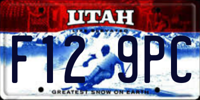 UT license plate F129PC
