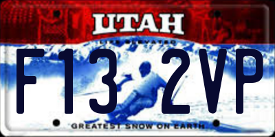 UT license plate F132VP