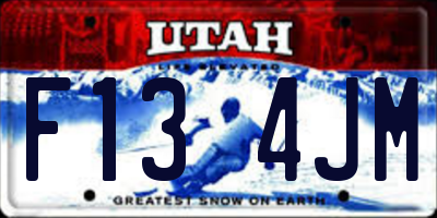 UT license plate F134JM