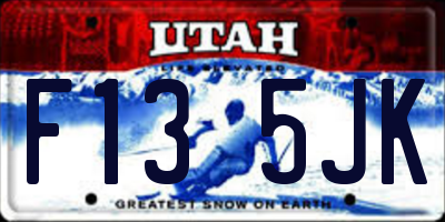 UT license plate F135JK