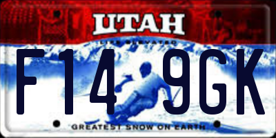 UT license plate F149GK