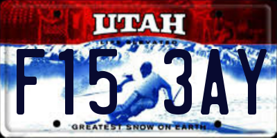 UT license plate F153AY