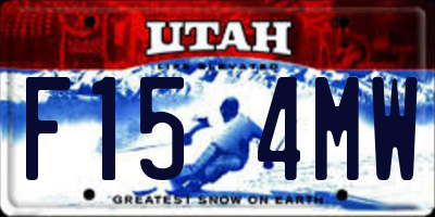 UT license plate F154MW