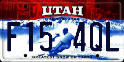 UT license plate F154QL