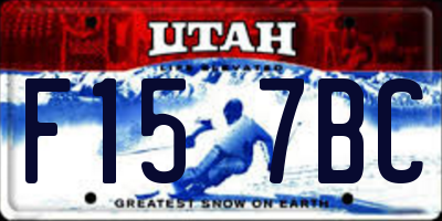 UT license plate F157BC