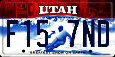 UT license plate F157ND