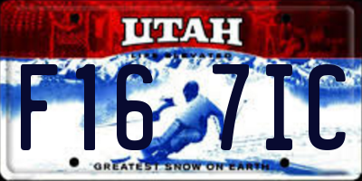 UT license plate F167IC