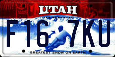UT license plate F167KU