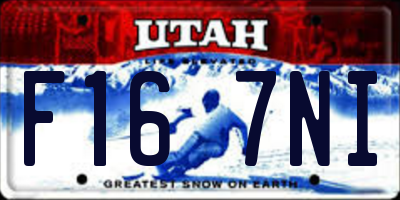 UT license plate F167NI