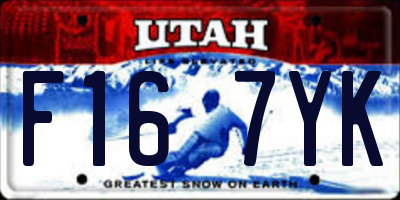 UT license plate F167YK