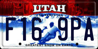 UT license plate F169PA