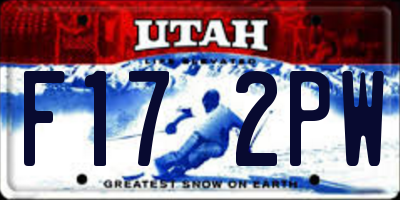 UT license plate F172PW