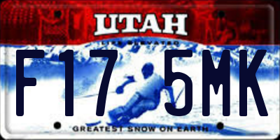 UT license plate F175MK