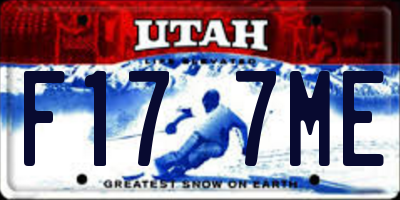 UT license plate F177ME
