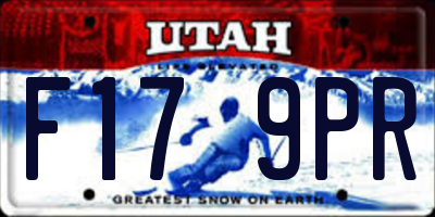 UT license plate F179PR