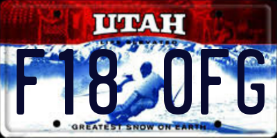 UT license plate F180FG
