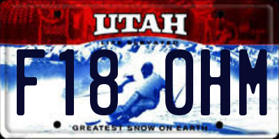 UT license plate F180HM