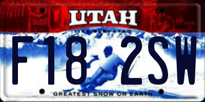 UT license plate F182SW