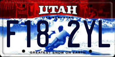 UT license plate F182YL