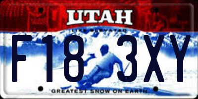UT license plate F183XY
