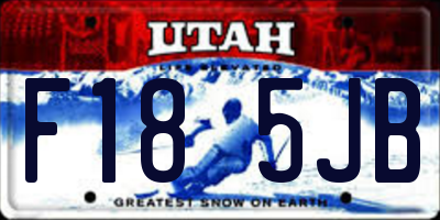 UT license plate F185JB