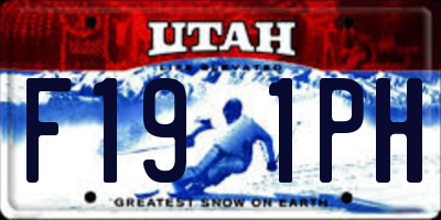 UT license plate F191PH