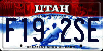 UT license plate F192SE
