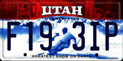 UT license plate F193IP
