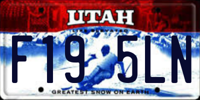 UT license plate F195LN