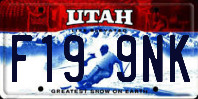 UT license plate F199NK